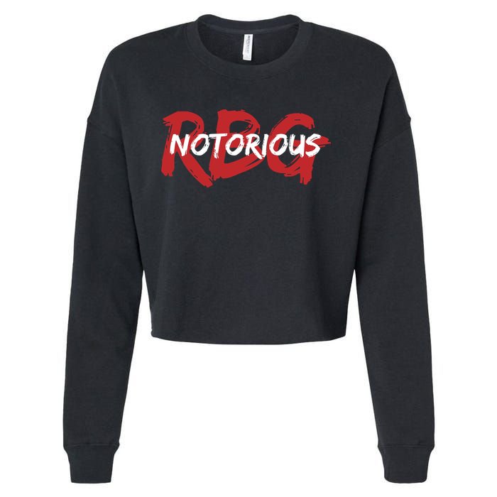 RBG Notorious Logo Ruther Bader Ginsburg  Cropped Pullover Crew