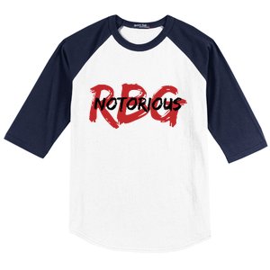 RBG Notorious Logo Ruther Bader Ginsburg  Baseball Sleeve Shirt