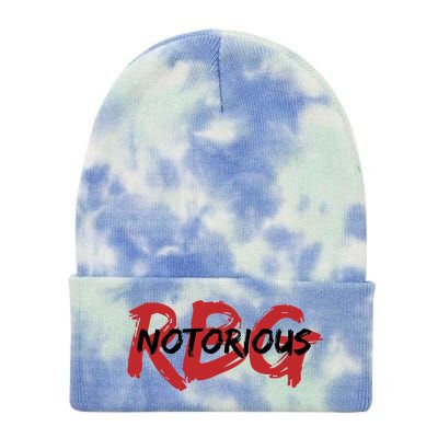 RBG Notorious Logo Ruther Bader Ginsburg  Tie Dye 12in Knit Beanie