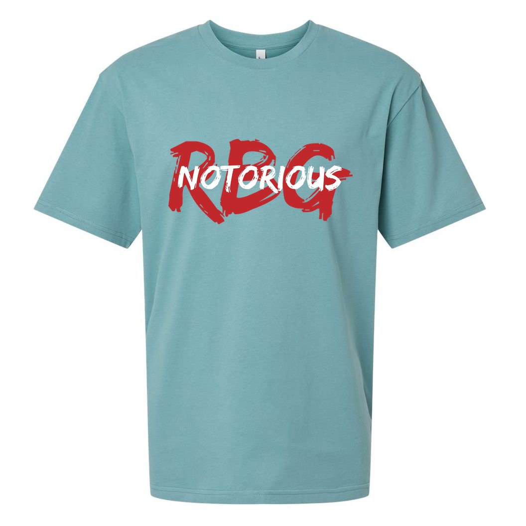 RBG Notorious Logo Ruther Bader Ginsburg  Sueded Cloud Jersey T-Shirt