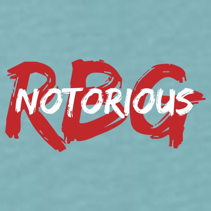 RBG Notorious Logo Ruther Bader Ginsburg  Sueded Cloud Jersey T-Shirt