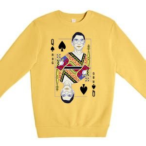 RBG Queen R.B.G. Ruther Bader Ginsburg  Premium Crewneck Sweatshirt