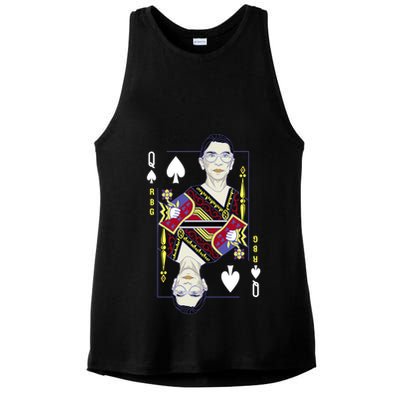 RBG Queen R.B.G. Ruther Bader Ginsburg  Ladies PosiCharge Tri-Blend Wicking Tank