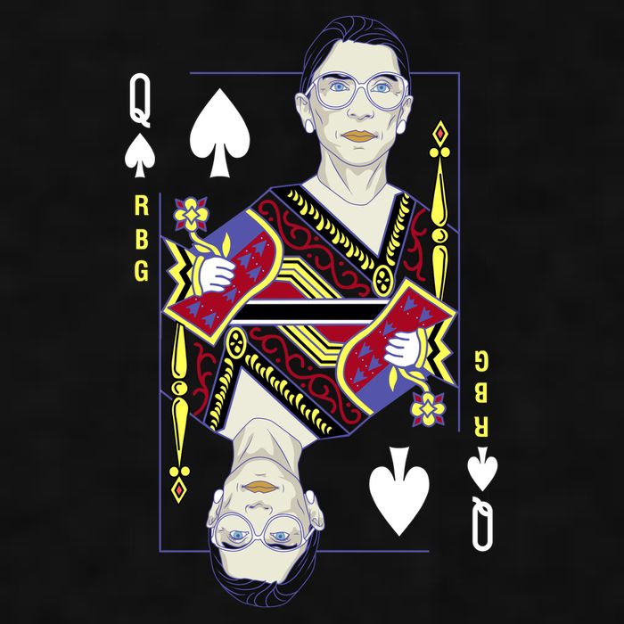 RBG Queen R.B.G. Ruther Bader Ginsburg  Ladies PosiCharge Tri-Blend Wicking Tank