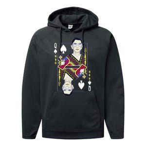 RBG Queen R.B.G. Ruther Bader Ginsburg  Performance Fleece Hoodie