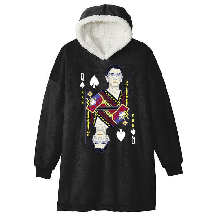 RBG Queen R.B.G. Ruther Bader Ginsburg  Hooded Wearable Blanket