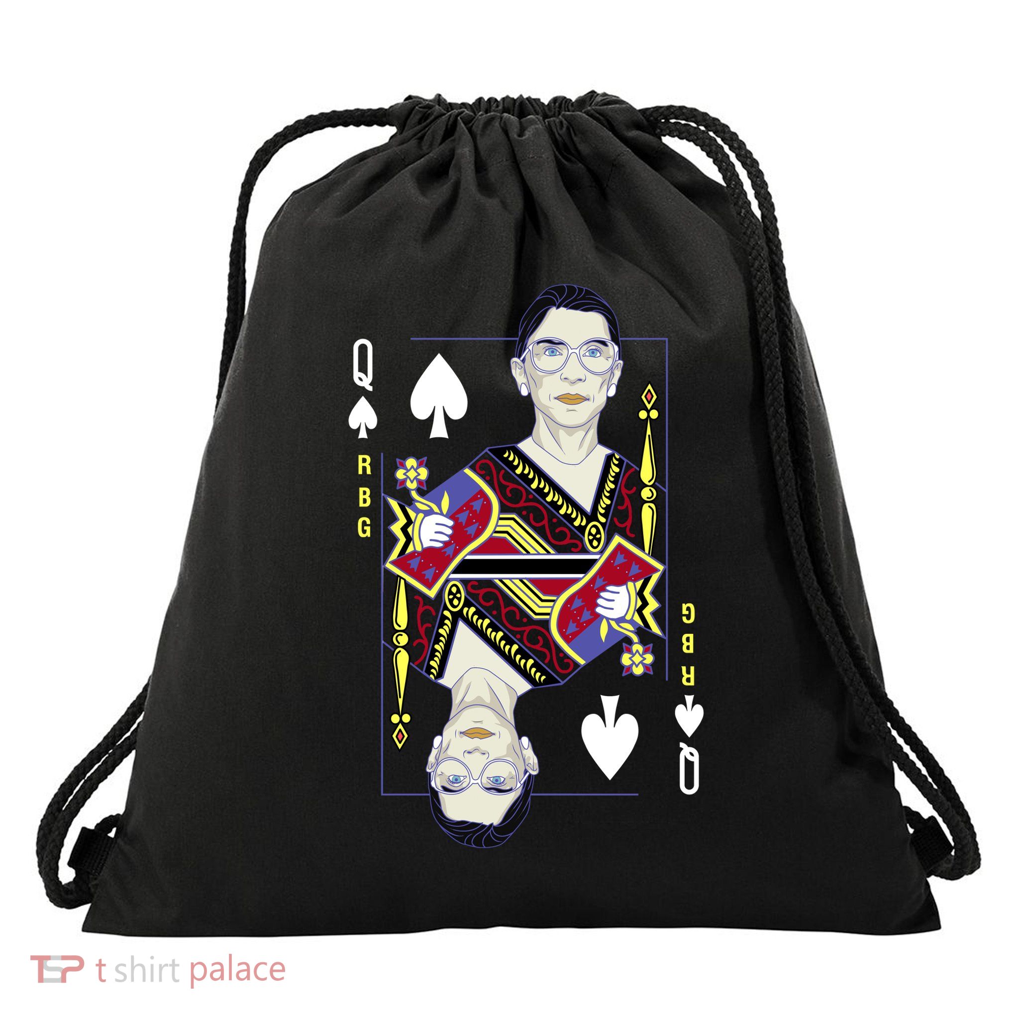 RBG Queen R.B.G. Ruther Bader Ginsburg  Drawstring Bag