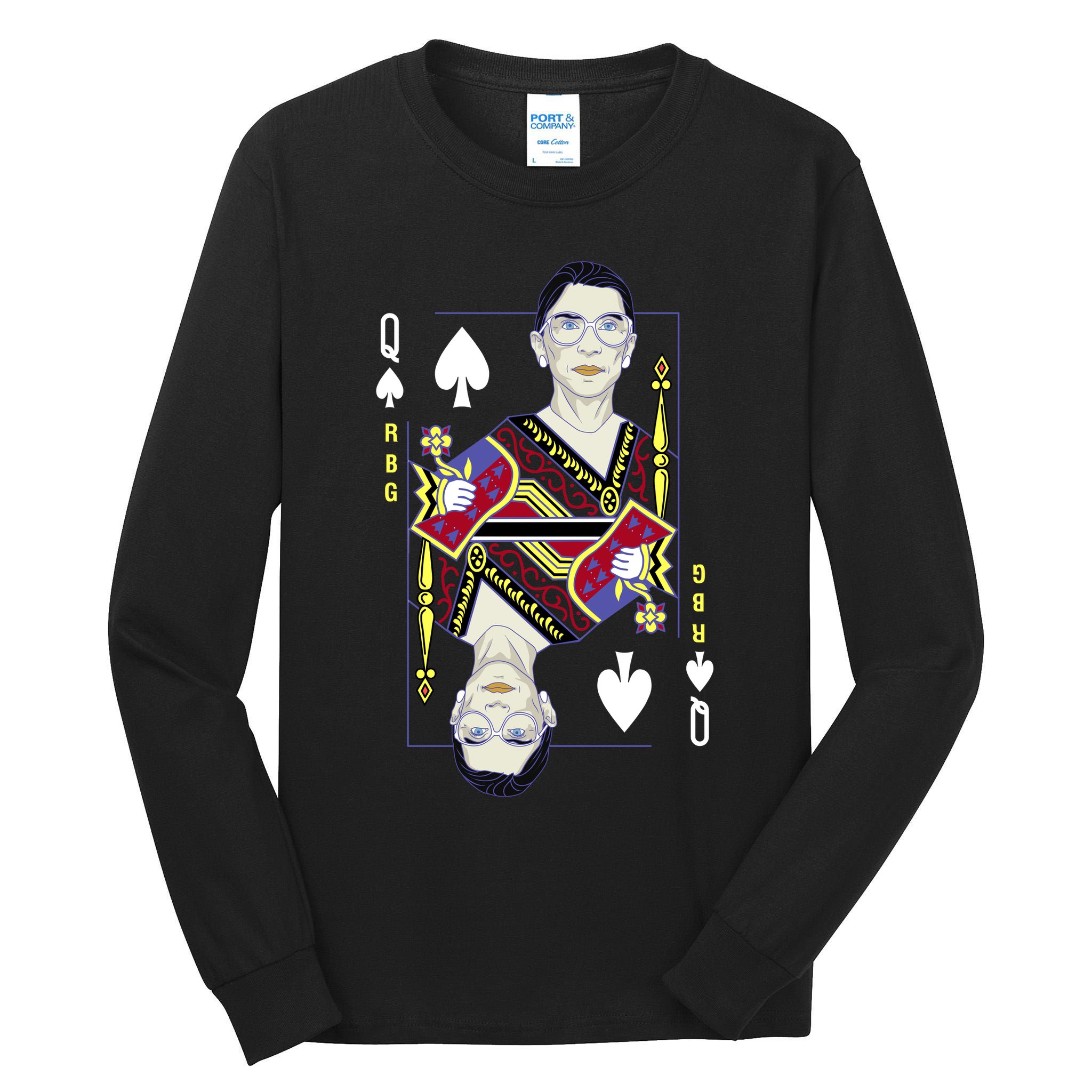 RBG Queen R.B.G. Ruther Bader Ginsburg  Tall Long Sleeve T-Shirt