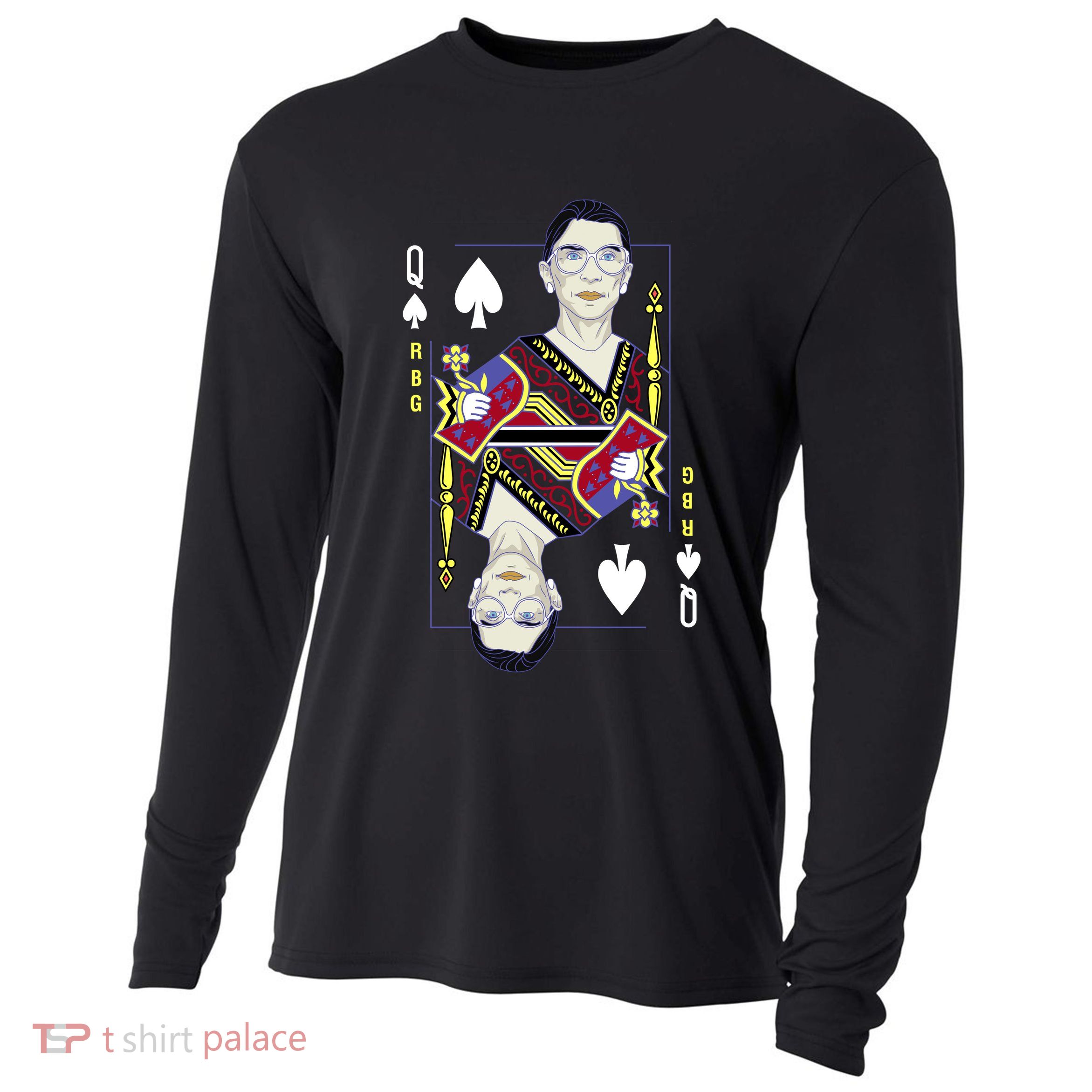 RBG Queen R.B.G. Ruther Bader Ginsburg  Cooling Performance Long Sleeve Crew