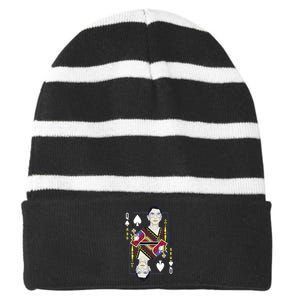 RBG Queen R.B.G. Ruther Bader Ginsburg  Striped Beanie with Solid Band