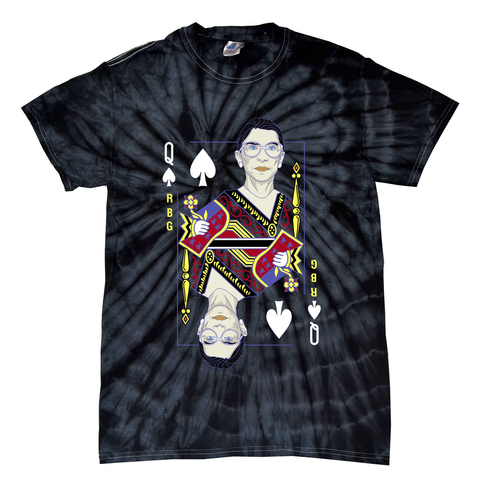 RBG Queen R.B.G. Ruther Bader Ginsburg  Tie-Dye T-Shirt