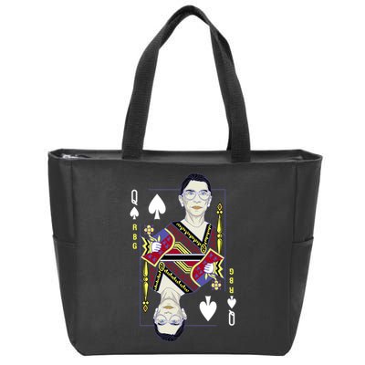 RBG Queen R.B.G. Ruther Bader Ginsburg  Zip Tote Bag