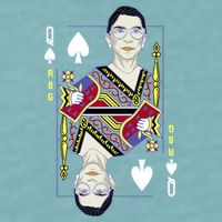 RBG Queen R.B.G. Ruther Bader Ginsburg  Sueded Cloud Jersey T-Shirt
