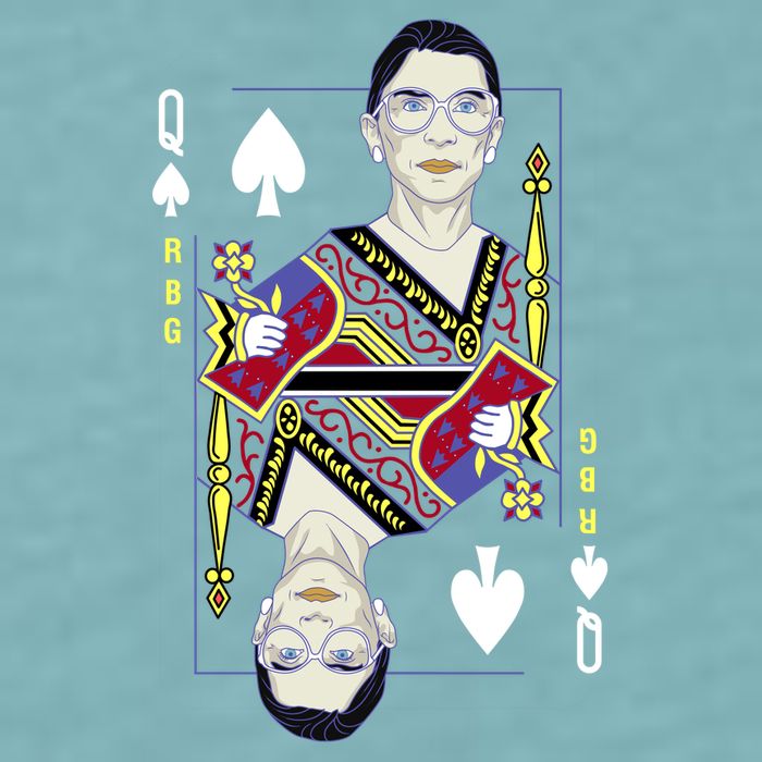 RBG Queen R.B.G. Ruther Bader Ginsburg  Sueded Cloud Jersey T-Shirt