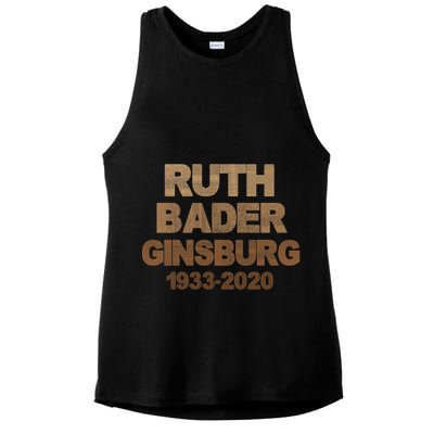 RBG Ruth Bader Ginsburg 1933-2020 Ladies PosiCharge Tri-Blend Wicking Tank