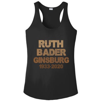 RBG Ruth Bader Ginsburg 1933-2020 Ladies PosiCharge Competitor Racerback Tank