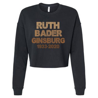 RBG Ruth Bader Ginsburg 1933-2020 Cropped Pullover Crew