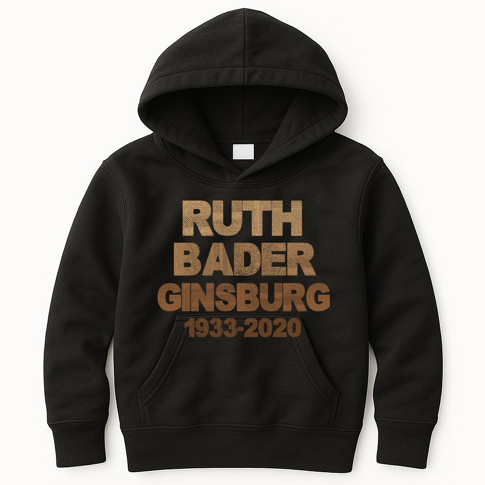RBG Ruth Bader Ginsburg 1933-2020 Kids Hoodie