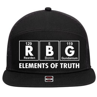 RBG The Element Of Truth Ruth Bader Ginsburg 7 Panel Mesh Trucker Snapback Hat