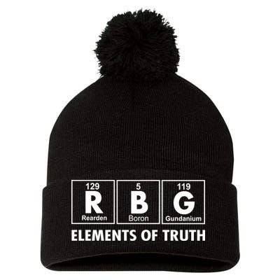RBG The Element Of Truth Ruth Bader Ginsburg Pom Pom 12in Knit Beanie