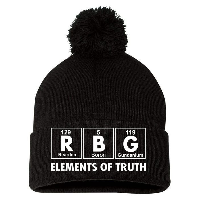 RBG The Element Of Truth Ruth Bader Ginsburg Pom Pom 12in Knit Beanie