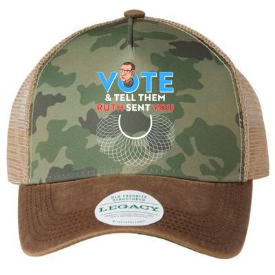 RBG Vote And Tell Them Ruth Sent You RBG Tribute Legacy Tie Dye Trucker Hat