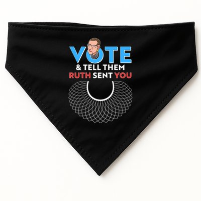 RBG Vote And Tell Them Ruth Sent You RBG Tribute USA-Made Doggie Bandana