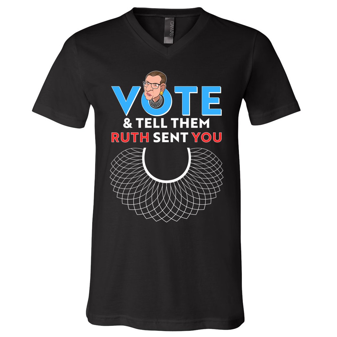 RBG Vote And Tell Them Ruth Sent You RBG Tribute V-Neck T-Shirt