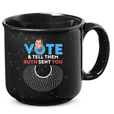 RBG Vote And Tell Them Ruth Sent You RBG Tribute 15oz Campfire Ceramic Mug