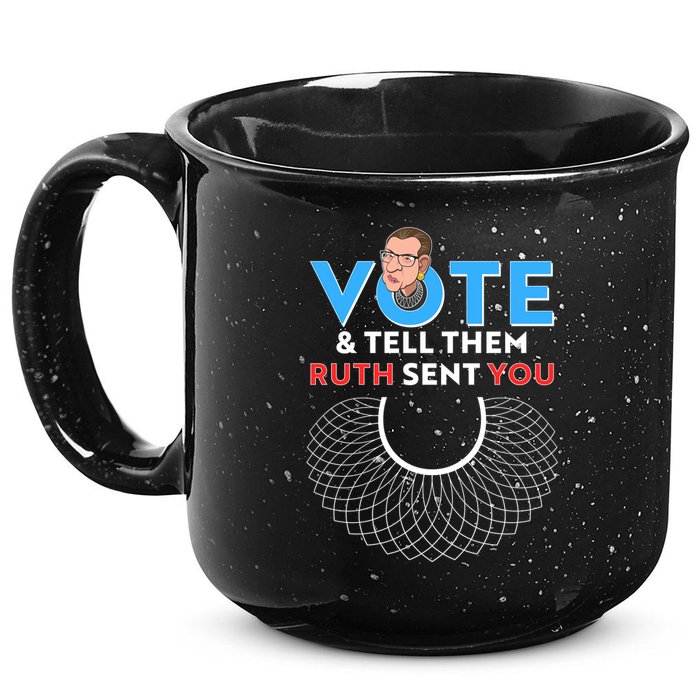 RBG Vote And Tell Them Ruth Sent You RBG Tribute 15oz Campfire Ceramic Mug