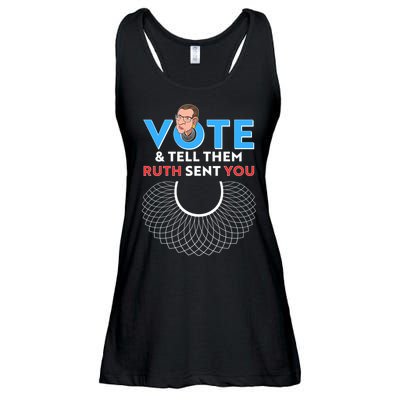 RBG Vote And Tell Them Ruth Sent You RBG Tribute Ladies Essential Flowy Tank
