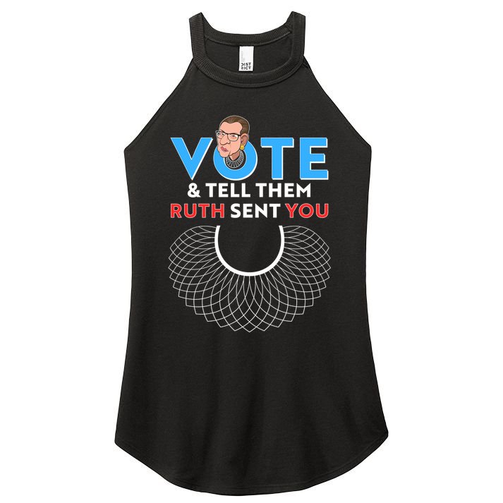 RBG Vote And Tell Them Ruth Sent You RBG Tribute Women's Perfect Tri Rocker Tank