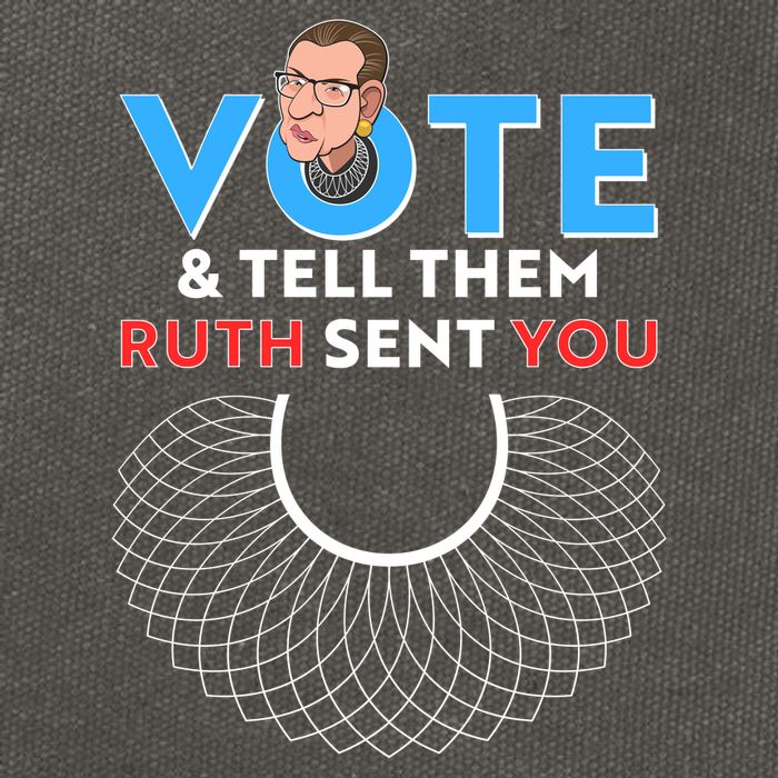 RBG Vote And Tell Them Ruth Sent You RBG Tribute Cotton Canvas Backpack
