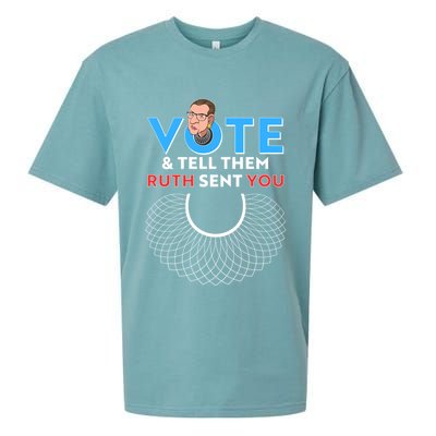 RBG Vote And Tell Them Ruth Sent You RBG Tribute Sueded Cloud Jersey T-Shirt