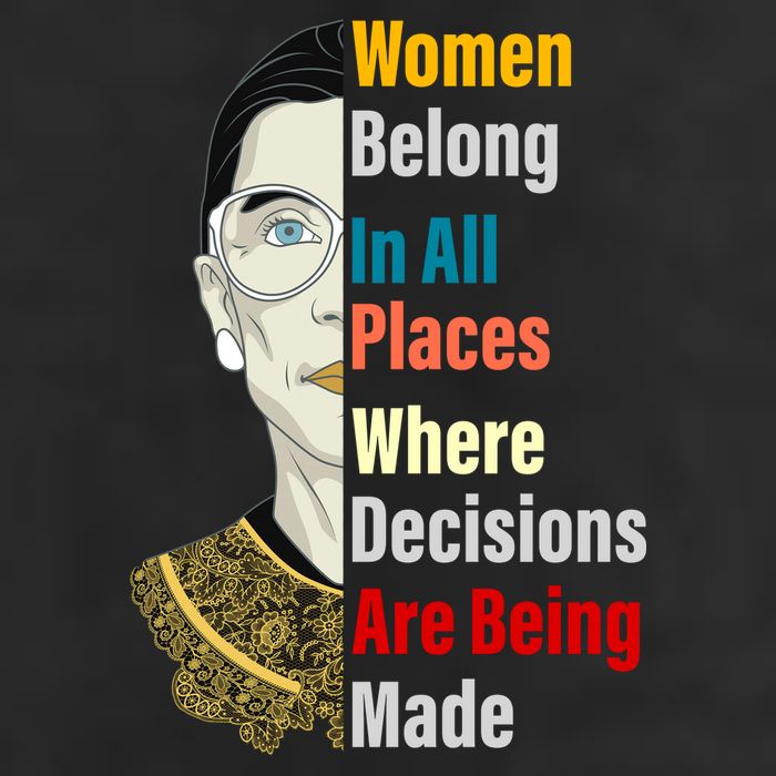 RBG Women Belong In All Places Where Decisions Are Being Made Cool Comfort Performance Bucket Hat