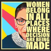 RBG Women Belong In Places Where Decisions Are Being Made 7 Panel Mesh Trucker Snapback Hat