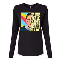 RBG Women Belong In Places Where Decisions Are Being Made Womens Cotton Relaxed Long Sleeve T-Shirt