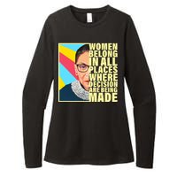 RBG Women Belong In Places Where Decisions Are Being Made Womens CVC Long Sleeve Shirt