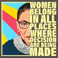 RBG Women Belong In Places Where Decisions Are Being Made Cotton Canvas Backpack