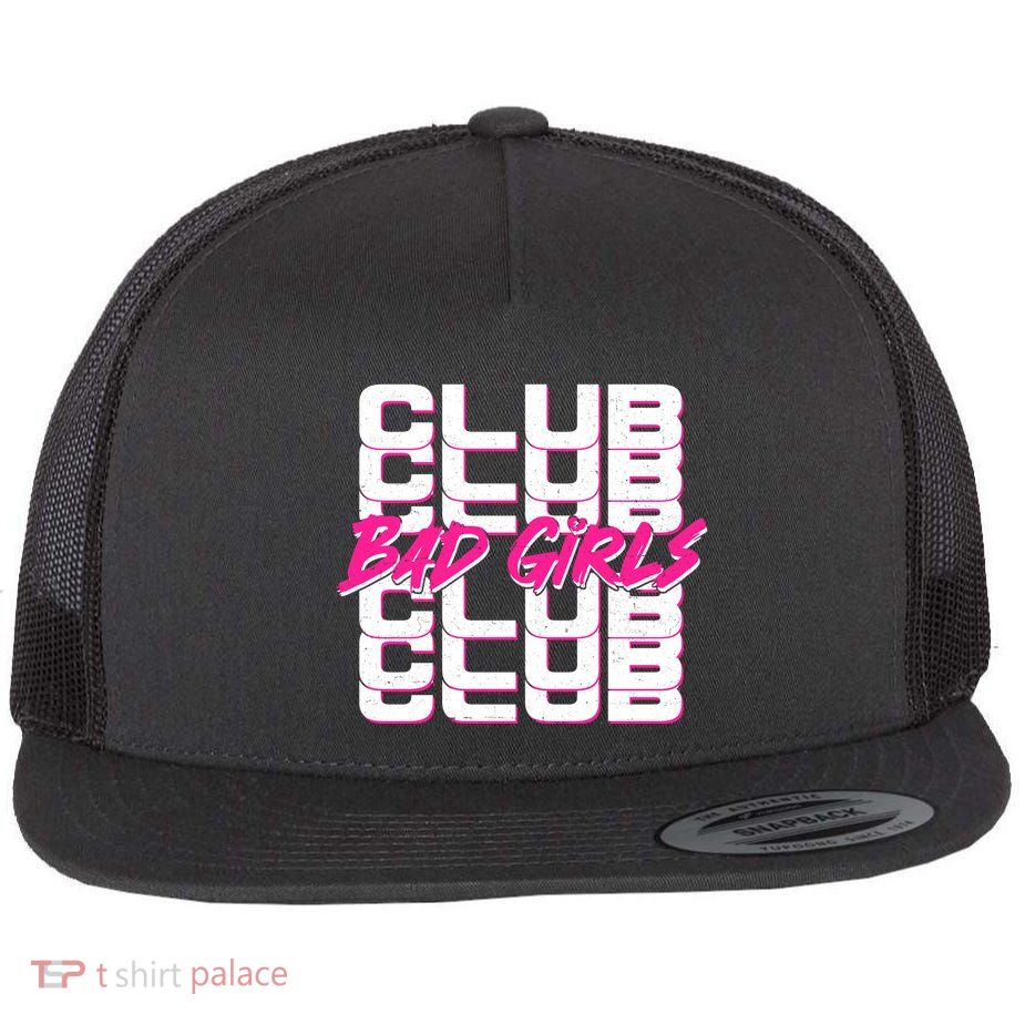 Retro Bad Girls Club Logo Flat Bill Trucker Hat