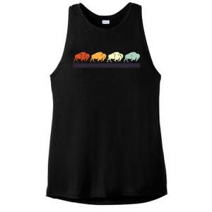 Retro Buffalo Gift Ladies PosiCharge Tri-Blend Wicking Tank