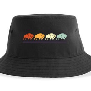 Retro Buffalo Gift Sustainable Bucket Hat