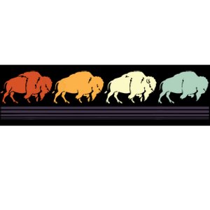 Retro Buffalo Gift Bumper Sticker