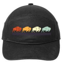 Retro Buffalo Gift 7-Panel Snapback Hat