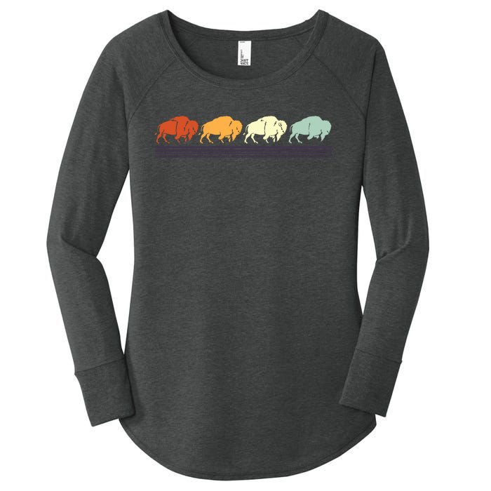 Retro Buffalo Gift Women's Perfect Tri Tunic Long Sleeve Shirt