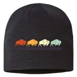 Retro Buffalo Gift Sustainable Beanie