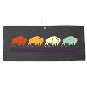 Retro Buffalo Gift Large Microfiber Waffle Golf Towel