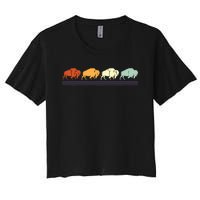 Retro Buffalo Gift Women's Crop Top Tee