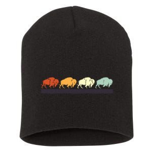 Retro Buffalo Gift Short Acrylic Beanie