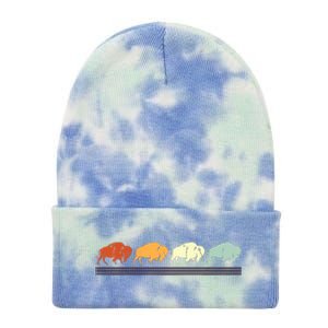 Retro Buffalo Gift Tie Dye 12in Knit Beanie